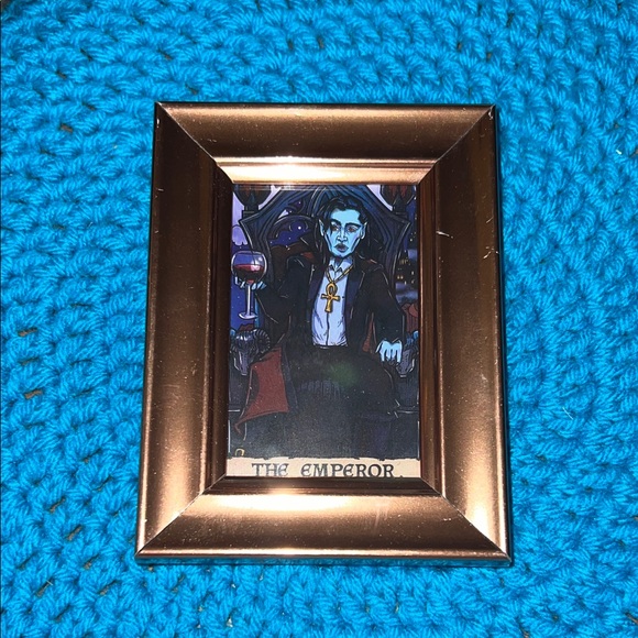 Other - Rose Gold Framed the Emperor Tarot Card Art